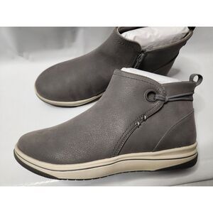 Clarks Breeze Derby Ankle Boots Women's 9 Dark Grey
